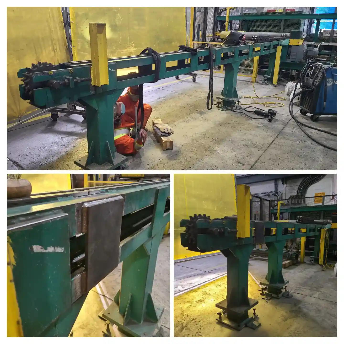 Raccourcissement d'un convoyeur à chaîne.