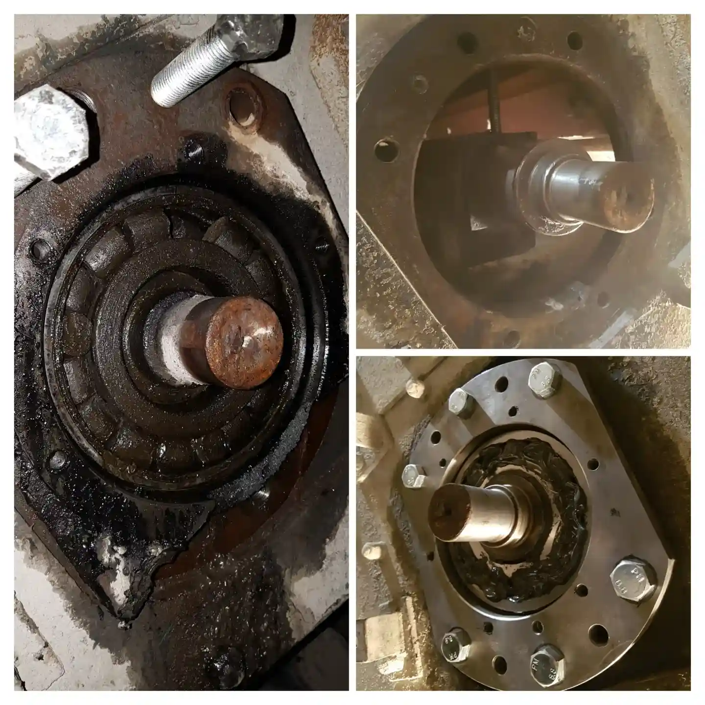 Changement de roulement d'un tamiseur à pierre.